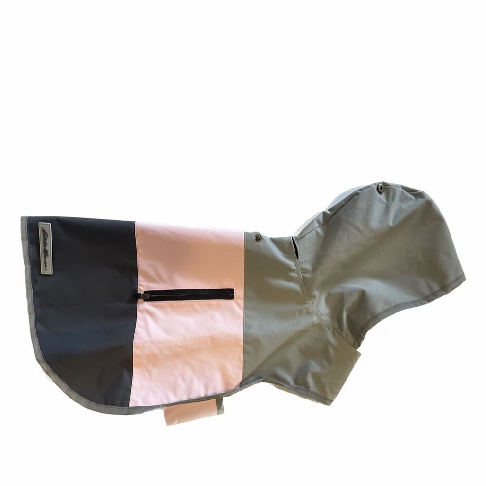 Eddie Bauer Gray and Pink Dog Raincoat